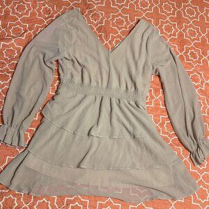 Tan and cream  peach love dress